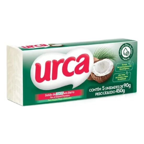 Sabão de coco Urca 450g pacote com 5