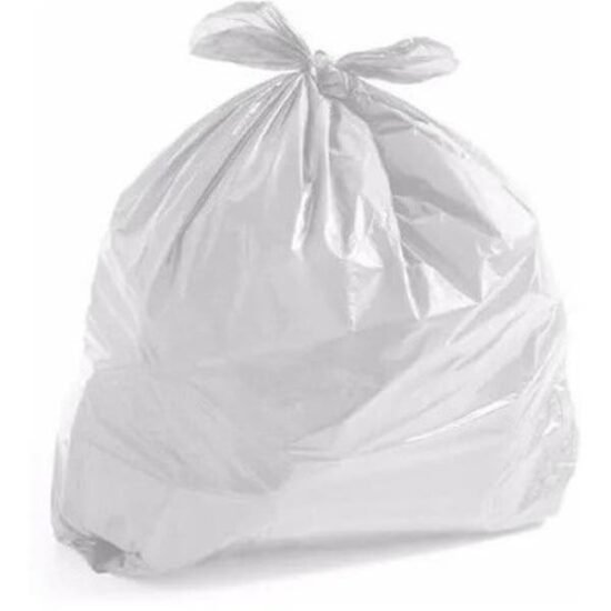 Saco de lixo transparente de 20 litros, pacote com 100 sacos
