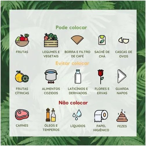 Composteira doméstica com adubo orgânico